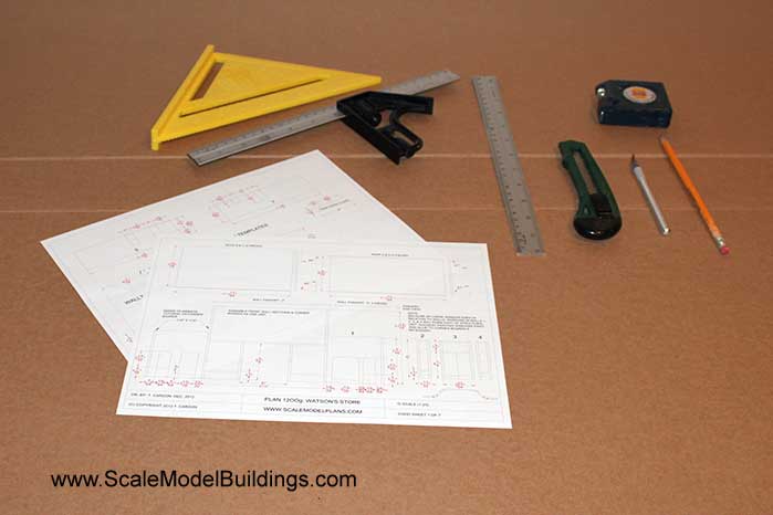 basic tools for scratchbuilding a model railroad building