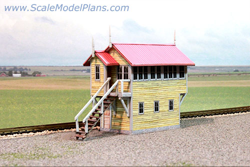 HO Scale model control tower structure