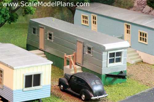 scale model vintage 1950's trailer home